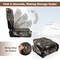 Costway 2-Piece Folding Boat Seat Set with Sponge Padding & Aluminum Hinges Low Back Black